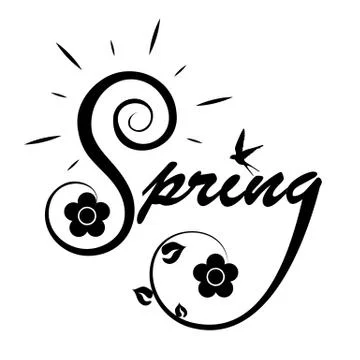 Spring logo Stock Illustration