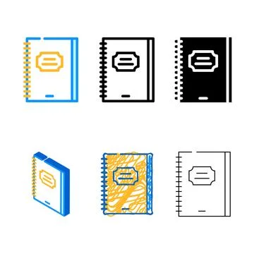 Spring looks diary color icon vector Stock Illustration
