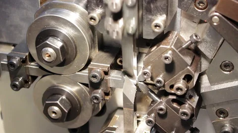 Spring making machine Stock Footage 97344107