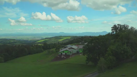 Spring meadow with forest Video stock 144458166