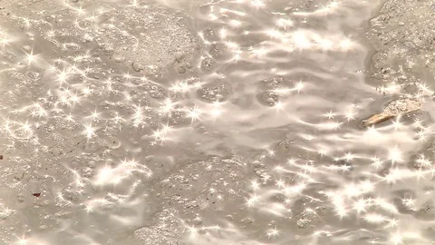 Spring melting of ice and the stream Stock Footage 74241959