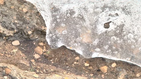 Spring melting of ice Stock Footage 74241467