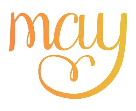 Spring month may. Spring month lettering. Calligraphic season inscription. .. Stock Illustration