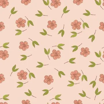 SPRING MOOD Holiday Vector Illustration Seamless Pattern Stock Illustration