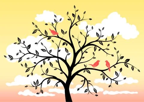 Spring morning Stock Illustration