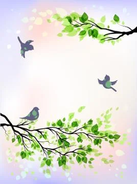 Spring morning Stock Illustration