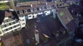Spring morning in small European town, view on tile roofs, good weather 4k or 4k+ Resolution