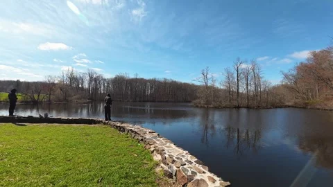 A Spring Morning in a Small Park in New Jersey, USA  April 9, 2026 Stock Footage 332520512
