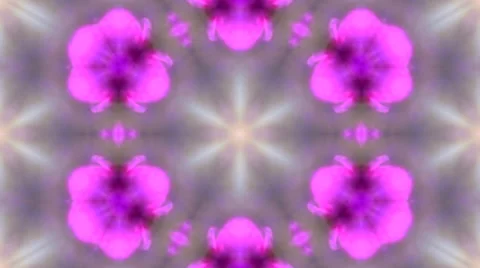 Spring mosaic pattern with bright pink flowers 库存影片 58259483