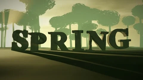 Spring Moss Covered Ancient Stone Letters in a Misty Jungle Ruin with Light Stock Footage 341986230