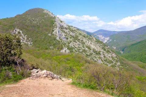 Spring mountain landscape . Stock Photos