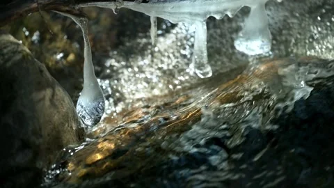 Spring mountain stream Video stock 153525722