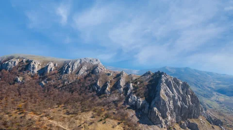 Spring mountain time lapse scene Stock Footage 60702230