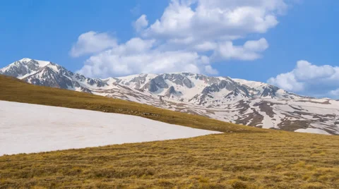 Spring mountain time lapse scene Stock Footage 60741822