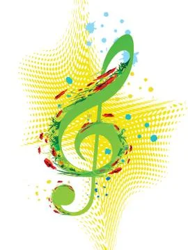 Spring music symbol vector illustration Stock Illustration