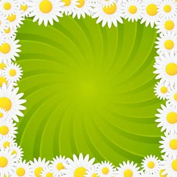 Spring natural twisted vector background frame Illustrazione stock