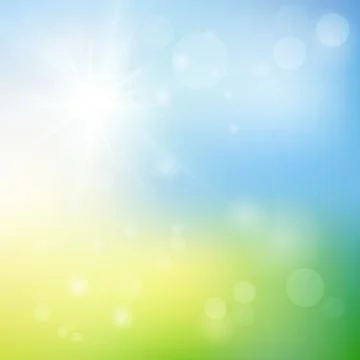 Spring nature background with bokeh light,  for branding, web banners, ads,.. Stock Illustration