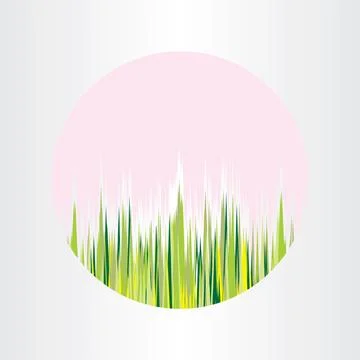 Spring nature grass circle abstract background Illustrazione stock