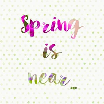 Spring is near concept background 스톡 일러스트