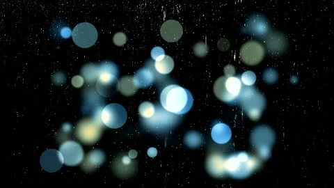 Spring night rain. Bokeh effect. Dots. Background Stock Footage 139250856