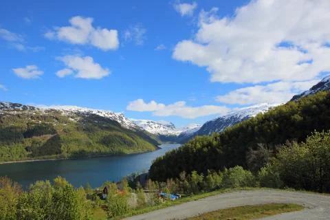 Spring Norway landscape Foto stock