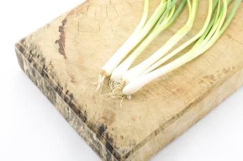 Spring onion isolated on white background Stock Photos