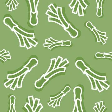 Spring onion line with shadow seamless pattern 스톡 일러스트