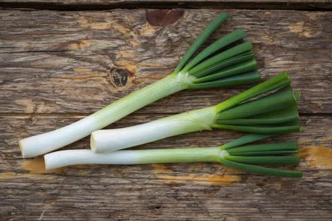 Spring onions Stockfoto's