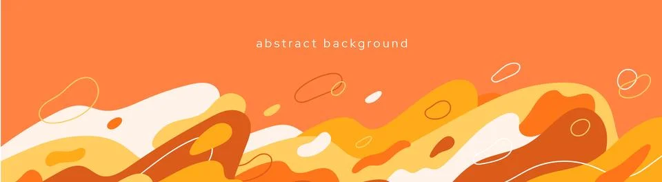 Spring or summer background with abstract line and dynamic shapes. Compositio Stock Illustration
