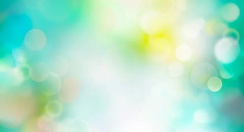 Spring or summer background blur -  abstract banner - green blurred bokeh lights Stock Illustration