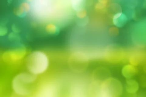 Spring or summer background blur -  abstract banner - green blurred bokeh lights Stock Illustration
