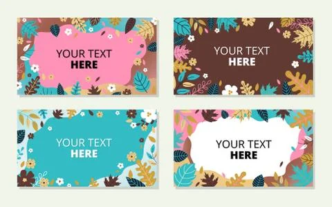 Spring or summer backgrounds with place for text set Stockillustratie