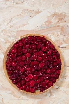 Spring or summer dessert raspberry galette  French tart Stock Photos