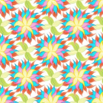 Spring or summer flowers pattern. Floral background. Stock Illustration