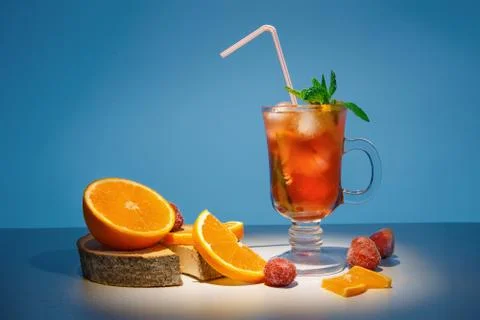 Spring orange cocktail. Stock-Fotos
