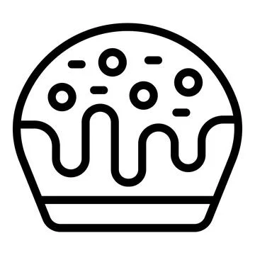 Spring panettone icon outline vector. Cake bread Stockillustratie