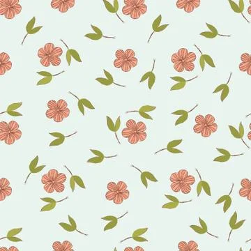 SPRING PAPER Fabric Seamless Pattern Vector Illustration Stock Illustration