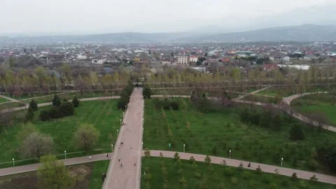 Spring park in the city Stock Footage 193986125