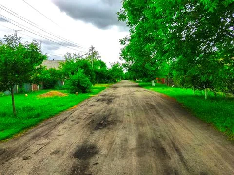Spring park path way road Stock Photos