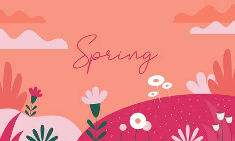 Spring Pastel Color Background Vector Stock Illustration