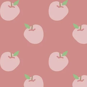 Spring pattern with apples Stock Illustration