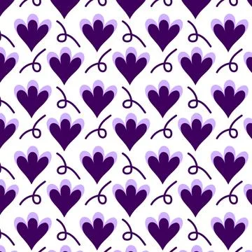 Spring pattern with cute doodle flowers in pastel shades on a white background. Stock Illustration