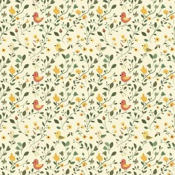 Spring Pattern For Fabric Print Stock Illustration