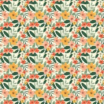 Spring Pattern For Fabric Print Stock Illustration
