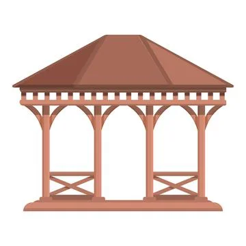 Spring pergola icon cartoon vector. Wedding house Ilustración de archivo
