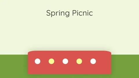 Spring Picnic Concept Graphic: Minimalist Celebration and Spring Gathering .. Stock Footage 337502874