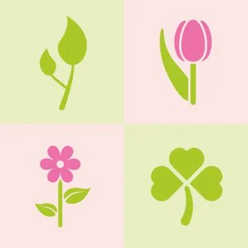 Spring plants Stock Illustration