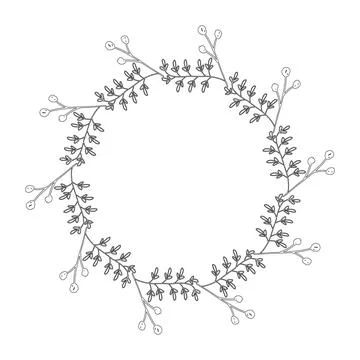 Spring plants outline 2 Stock-Illustration