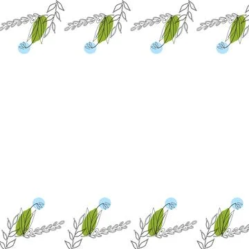 Spring plants outline 2 Stock Illustration