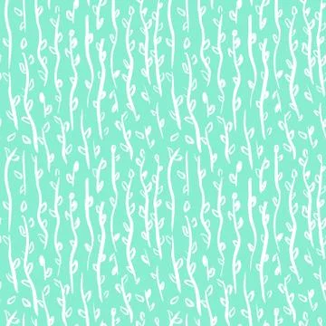 Spring Plants Seamless Pattern Stock Illustration